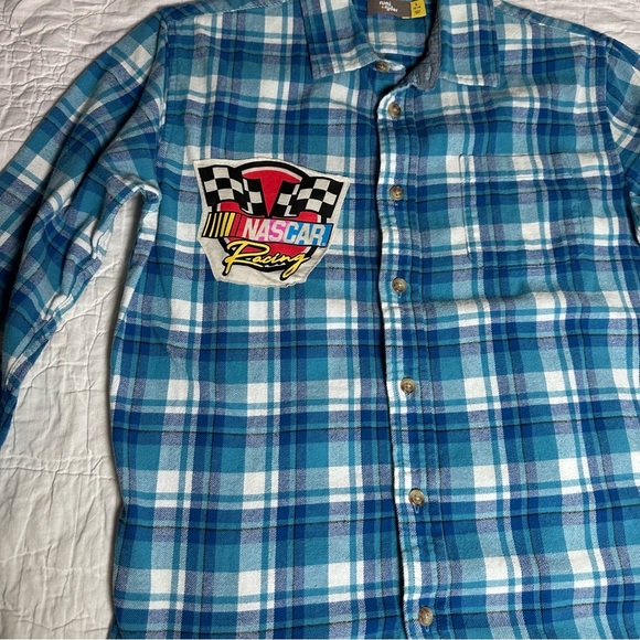 Nascar kid flannel upcycle large - Picture 6 of 6